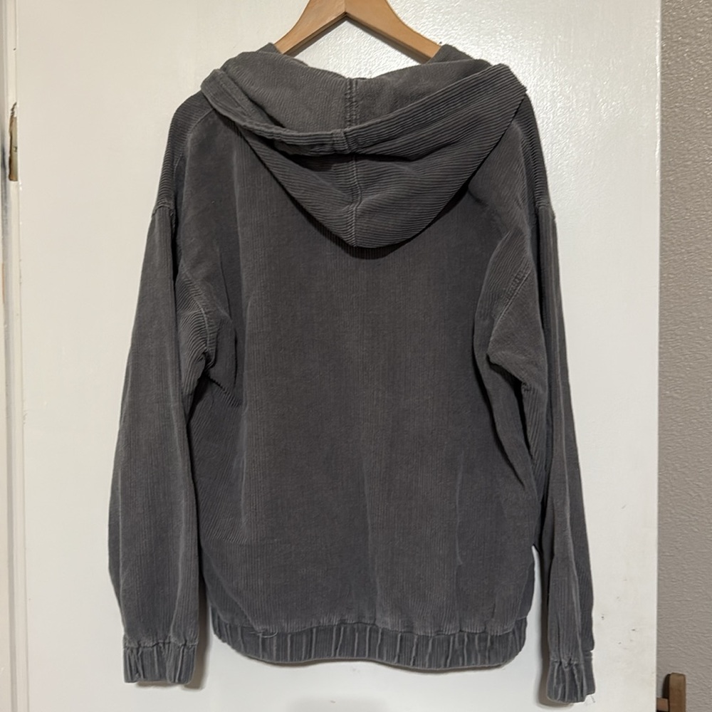 BDG Charcoal Corduroy Hoodie sz S - Picture 4 of 4